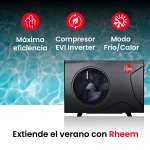 BOMBA DE CALOR PISCINA 9,5KW INVERTER RHEEM CROSSWIND 38M3 - Imagen 4