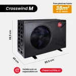 BOMBA DE CALOR PISCINA 9,5KW INVERTER RHEEM CROSSWIND 38M3 - Imagen 3