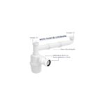 CONEXION LAVAPLATOS DOBLE ENTRADA CON SIFON HOFFENS - Imagen 2