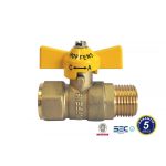 LLAVE DE GAS HI-HE 1/2" MANILLA MARIPOSA HOFFENS - Imagen 2
