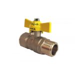 LLAVE DE GAS HI-HE 1/2" MANILLA MARIPOSA HOFFENS