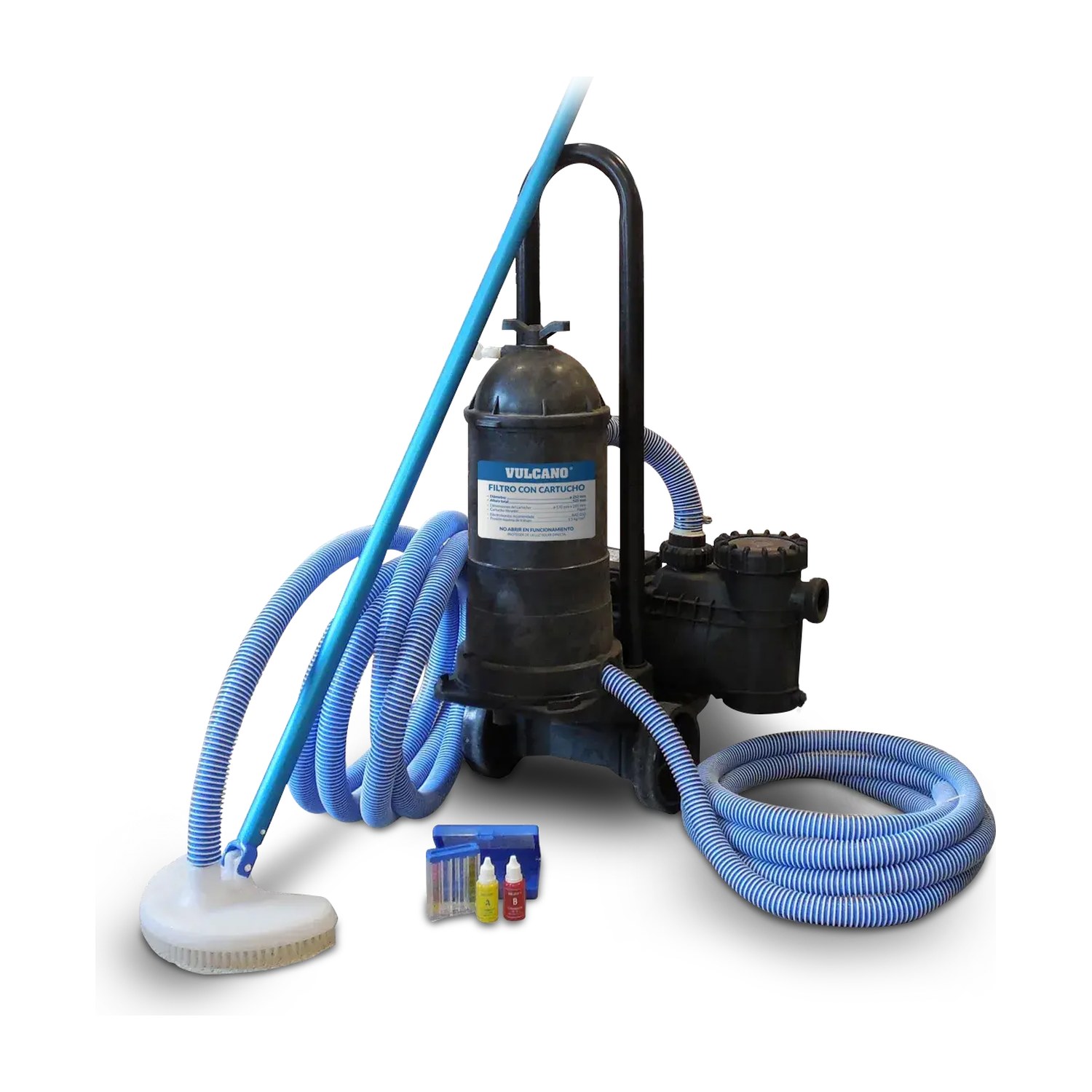 115000 Equipo de Filtración Portátil para Piscina Vulcano 0,5 HP con Carro y Filtro de Cartucho ø170 mm — Hasta 50 m³ - Imagen 1