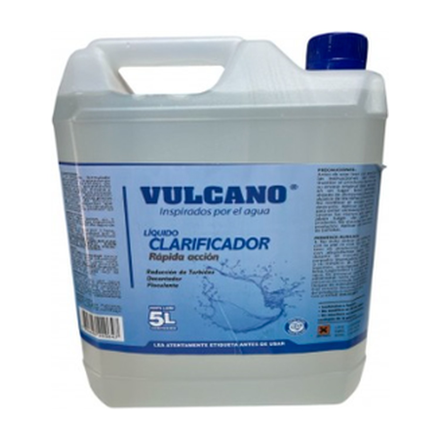 352802 Vulcano Clarificante para Piscina Bidón 5 Litros - Imagen 1