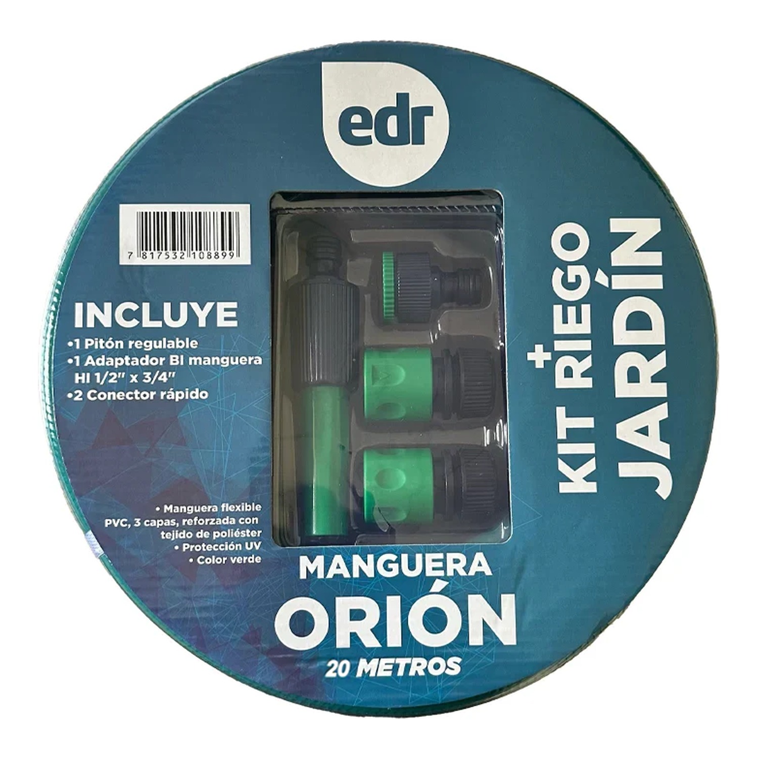 Kit Manguera 1/2″ 20 m con Pitón Regulable Verde Orión Kit Manguera 1/2″ 20 m con Pitón Regulable Verde Orión
