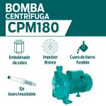 Bomba Centrífuga CPM180 1,5 HP 220V Conexión 1″ x 1″