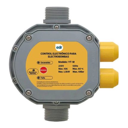 Control Automático de Presión para Bomba YTM 1″ 220V hasta 2 HP con Manómetro EDR