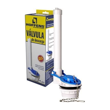 Válvula de Descarga Estanque WC con Flapper PVC y Cadena Hoffens