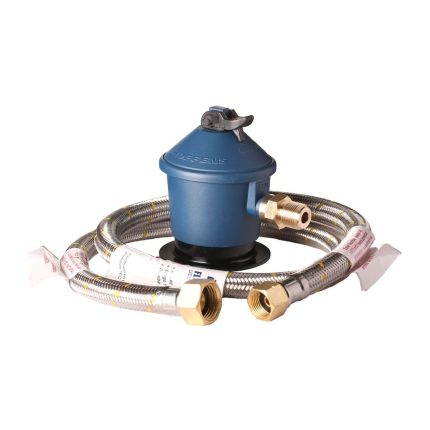 Kit Regulador de Gas Licuado con Flexible 1/2" x 3/8" de 1 m Hoffens