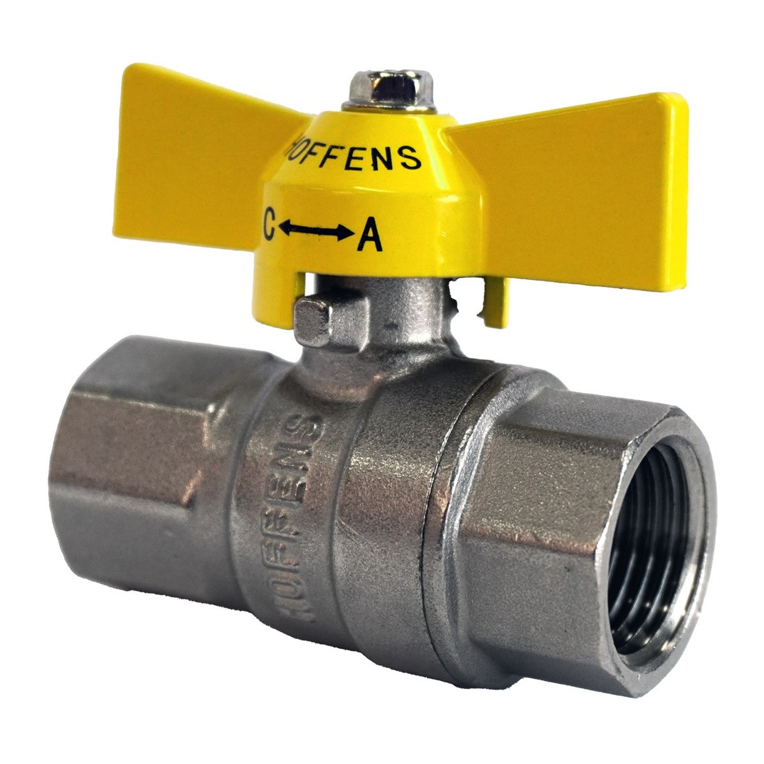 Llave de Gas HI-HI 1/2" Manilla Mariposa Amarilla Hoffens Llave de Gas HI-HI 1/2" Manilla Mariposa Amarilla Hoffens