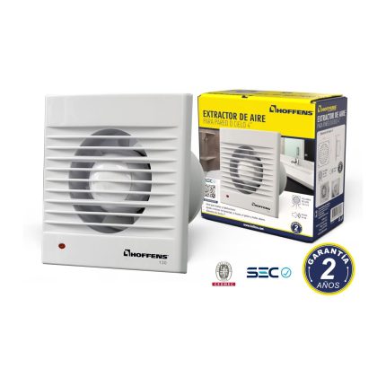 Extractor de Aire para Baño 130 m³/h 13 W Diámetro 100 mm Hoffens