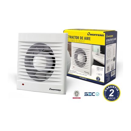 Extractor de Aire para Baño 240 m³/h 16 W Diámetro 120 mm Hoffens