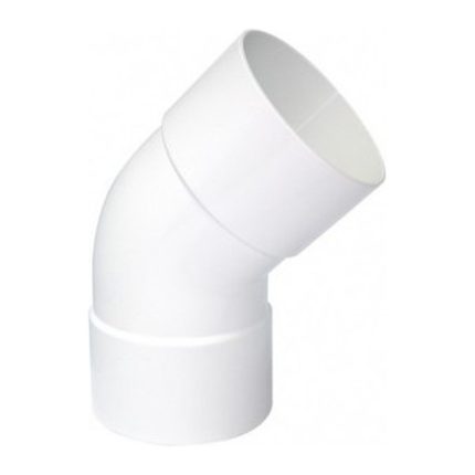 Codo Canaleta Hembra-Hembra 45° 80 mm Blanco Hoffens