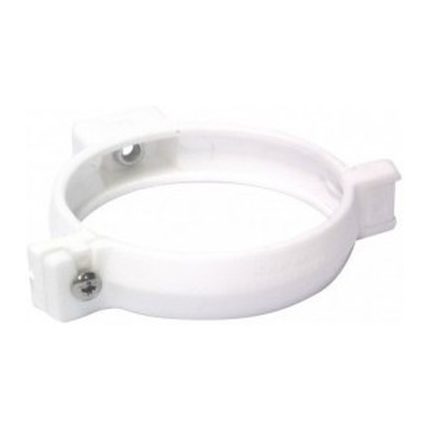Abrazadera Tubo Bajada 80 mm Canaleta Blanco Hoffens