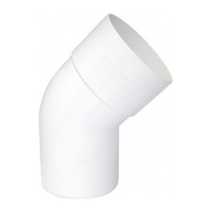 Codo Canaleta Macho-Hembra 45° 80 mm Blanco Hoffens