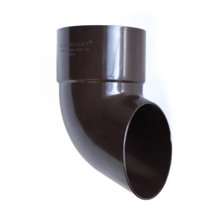 Codo Canaleta Corto Macho-Hembra 65° 80 mm Café Hoffens