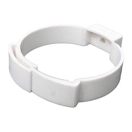 Abrazadera Ajustable Tubo Bajada Canaleta 75/80 mm Blanco Hoffens
