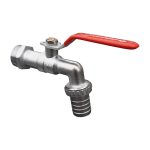 Llave de Bola Latón Manilla Roja 1" Hoffens
