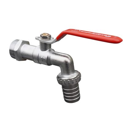 Llave de Bola Latón Manilla Roja 1" Hoffens