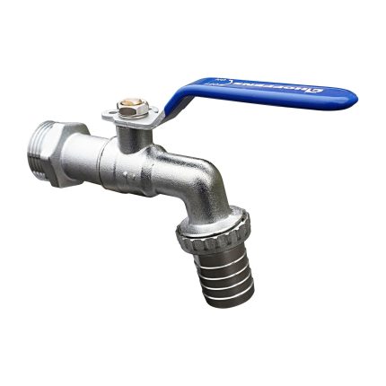 Llave de Bola Latón Manilla Azul 1" Hoffens