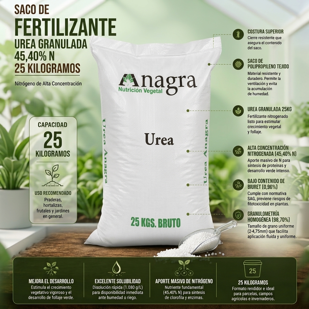 Urea Infografía Urea Fertilizante 25 kg - Imagen 1