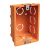 Caja Eléctrica de Tabique con Oreja Metálica Naranja Hoffens