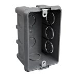 Caja Eléctrica de Losa con Oreja Metálica Gris Hoffens