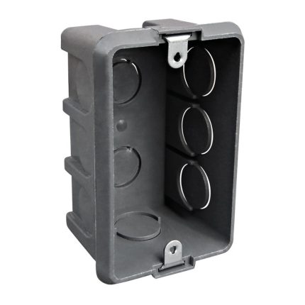 Caja Eléctrica de Losa con Oreja Metálica Gris Hoffens