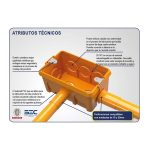 Caja Eléctrica de Losa con Oreja Metálica Naranja Hoffens