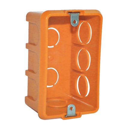 Caja Eléctrica de Losa con Oreja Metálica Naranja Hoffens