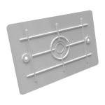 Tapa Ciega para Caja Eléctrica 116 x 74 mm con Tornillos Hoffens